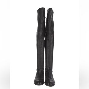 Stuart Weitzman Lowland Leather Over the Knee flat boots
